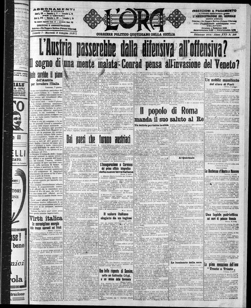 L'ora : corriere politico, quotidiano della Sicilia