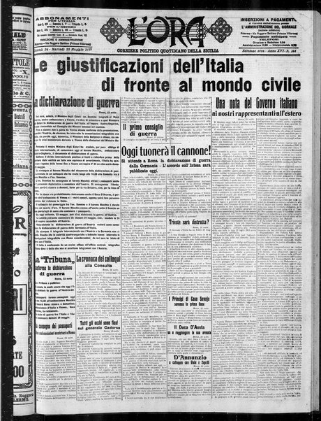 L'ora : corriere politico, quotidiano della Sicilia