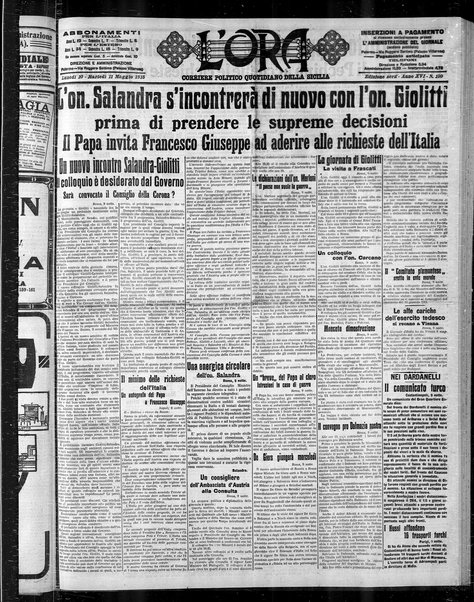 L'ora : corriere politico, quotidiano della Sicilia