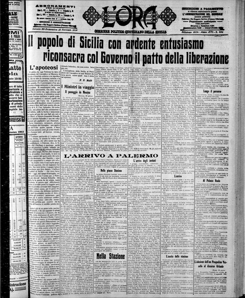 L'ora : corriere politico, quotidiano della Sicilia