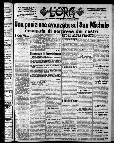 L'ora : corriere politico, quotidiano della Sicilia