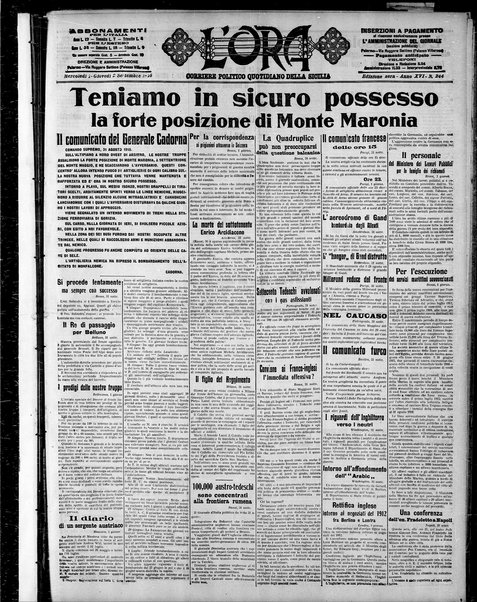 L'ora : corriere politico, quotidiano della Sicilia