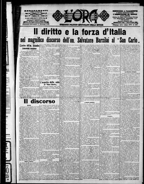 L'ora : corriere politico, quotidiano della Sicilia