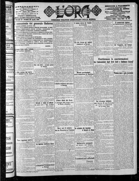 L'ora : corriere politico, quotidiano della Sicilia