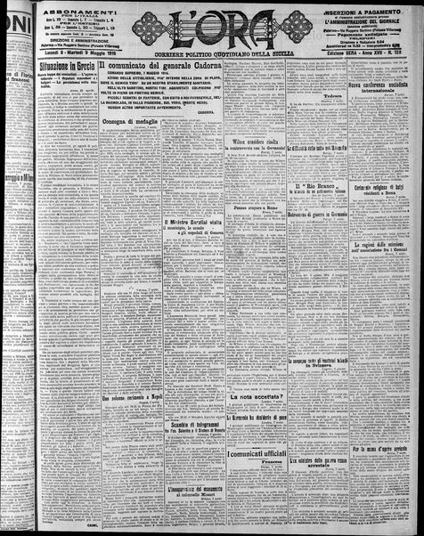 L'ora : corriere politico, quotidiano della Sicilia