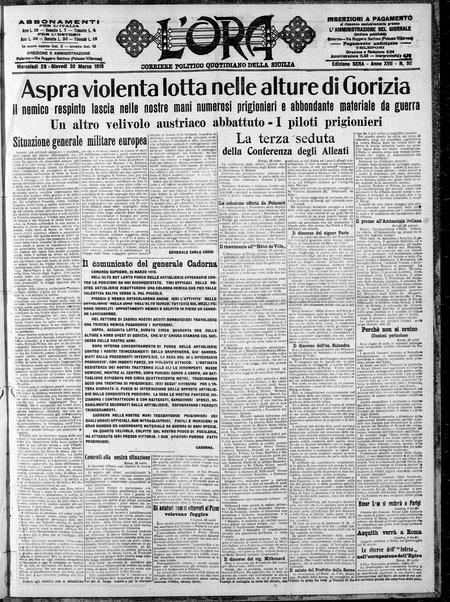 L'ora : corriere politico, quotidiano della Sicilia