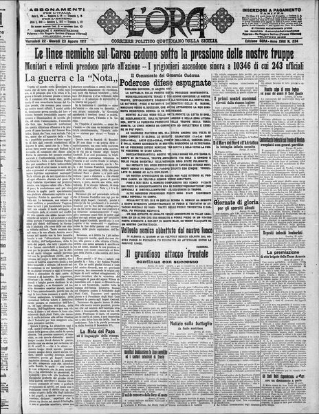 L'ora : corriere politico, quotidiano della Sicilia