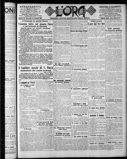 L'ora : corriere politico, quotidiano della Sicilia