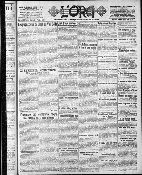 L'ora : corriere politico, quotidiano della Sicilia