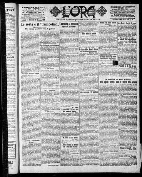 L'ora : corriere politico, quotidiano della Sicilia