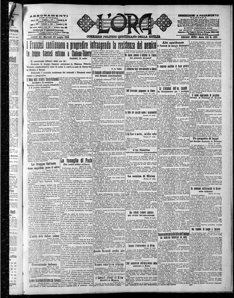 L'ora : corriere politico, quotidiano della Sicilia