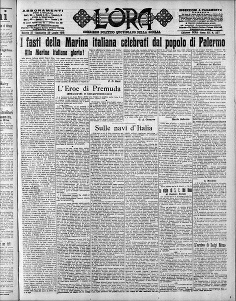 L'ora : corriere politico, quotidiano della Sicilia