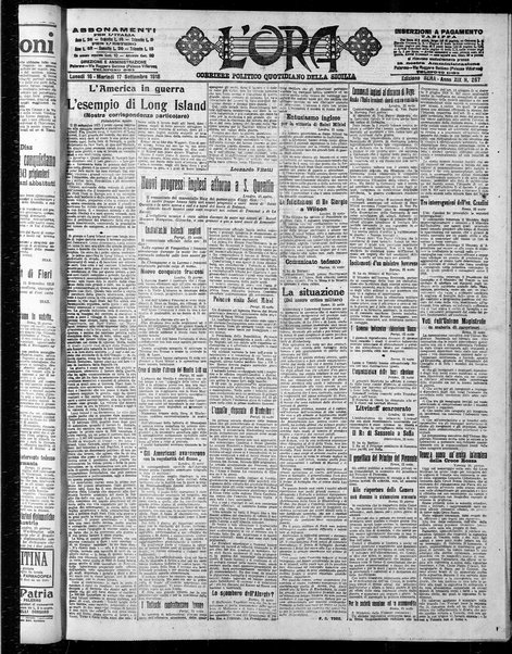 L'ora : corriere politico, quotidiano della Sicilia