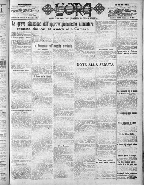 L'ora : corriere politico, quotidiano della Sicilia