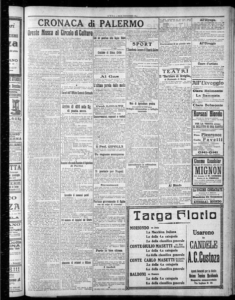 L'ora : corriere politico, quotidiano della Sicilia