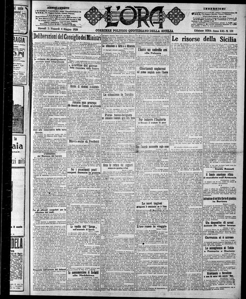 L'ora : corriere politico, quotidiano della Sicilia