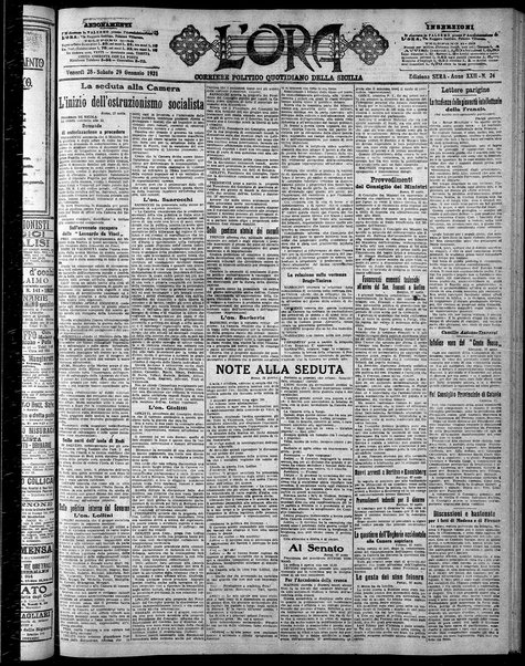 L'ora : corriere politico, quotidiano della Sicilia