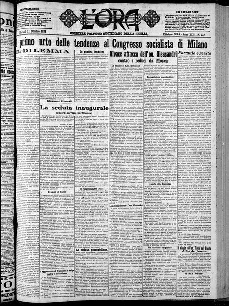 L'ora : corriere politico, quotidiano della Sicilia