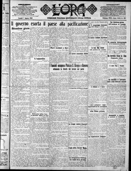 L'ora : corriere politico, quotidiano della Sicilia