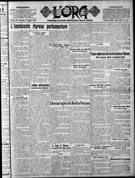 L'ora : corriere politico, quotidiano della Sicilia