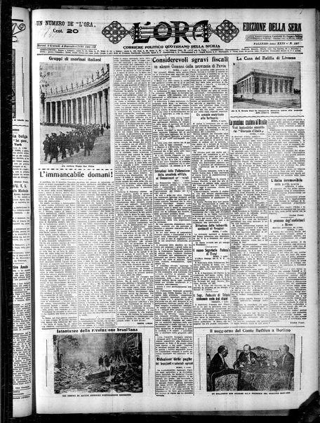 L'ora : corriere politico, quotidiano della Sicilia