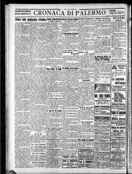 L'ora : corriere politico, quotidiano della Sicilia