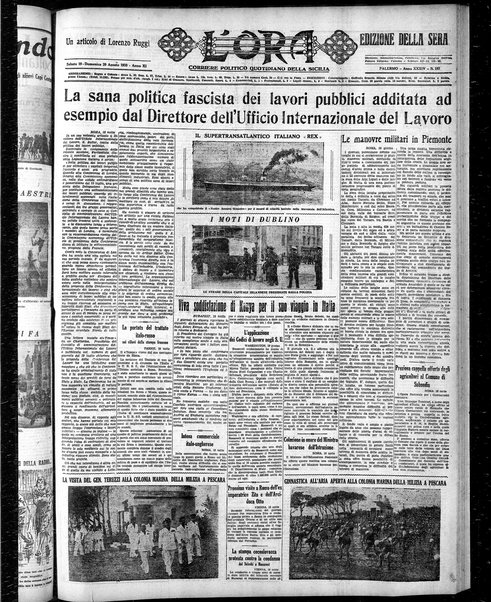 L'ora : corriere politico, quotidiano della Sicilia