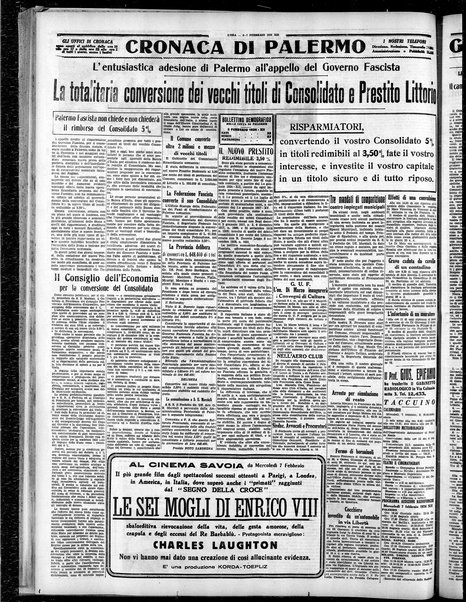 L'ora : corriere politico, quotidiano della Sicilia