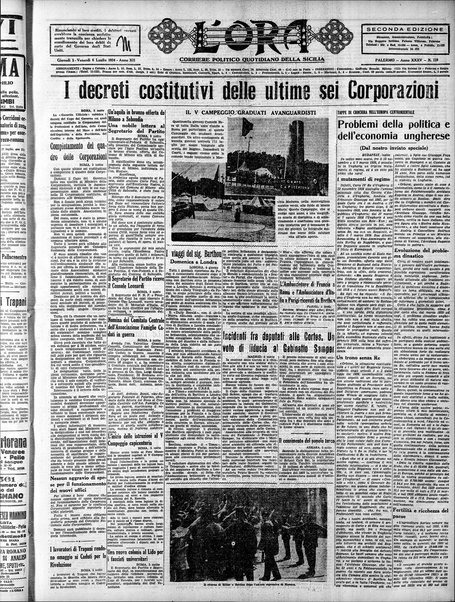 L'ora : corriere politico, quotidiano della Sicilia