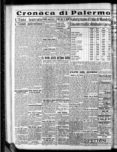 L'ora : corriere politico, quotidiano della Sicilia