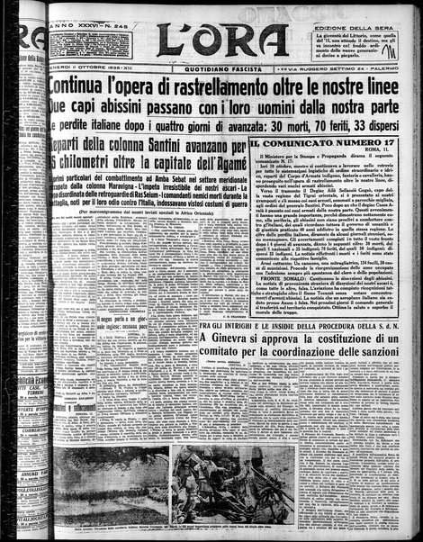 L'ora : corriere politico, quotidiano della Sicilia