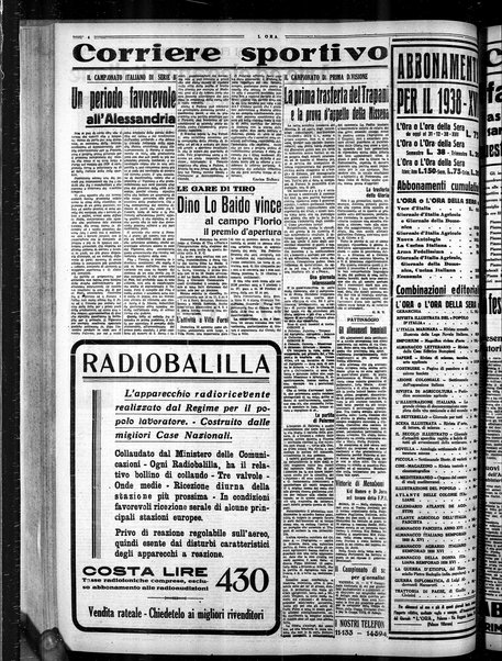 L'ora : corriere politico, quotidiano della Sicilia