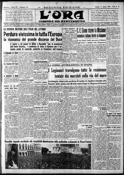 L'ora : corriere politico, quotidiano della Sicilia