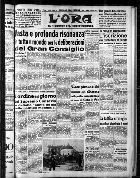 L'ora : corriere politico, quotidiano della Sicilia