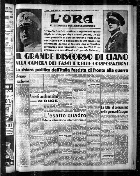 L'ora : corriere politico, quotidiano della Sicilia