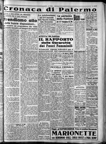 L'ora : corriere politico, quotidiano della Sicilia