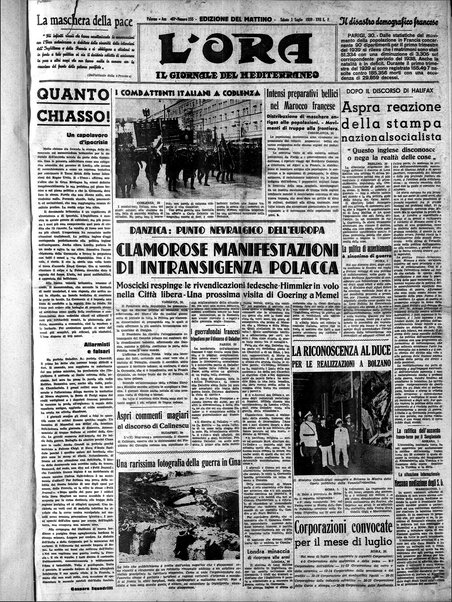 L'ora : corriere politico, quotidiano della Sicilia