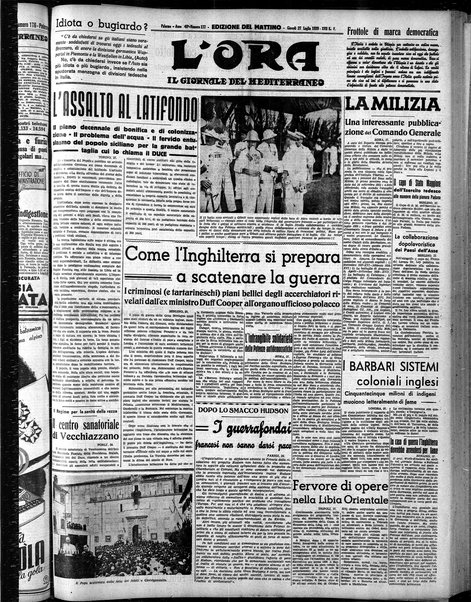 L'ora : corriere politico, quotidiano della Sicilia