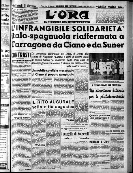 L'ora : corriere politico, quotidiano della Sicilia