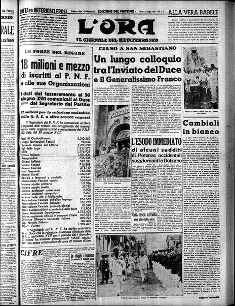 L'ora : corriere politico, quotidiano della Sicilia