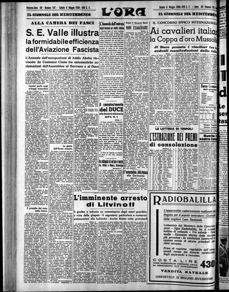 L'ora : corriere politico, quotidiano della Sicilia