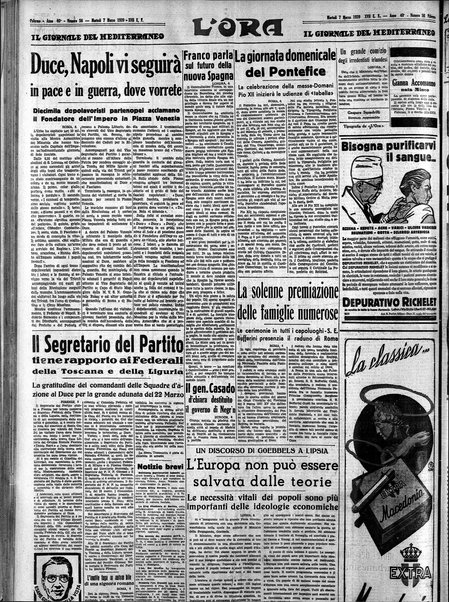 L'ora : corriere politico, quotidiano della Sicilia