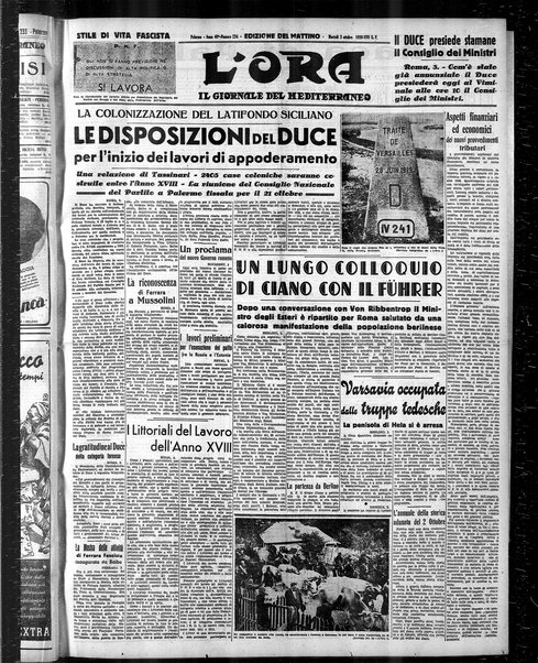 L'ora : corriere politico, quotidiano della Sicilia