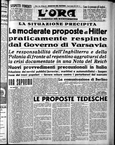 L'ora : corriere politico, quotidiano della Sicilia