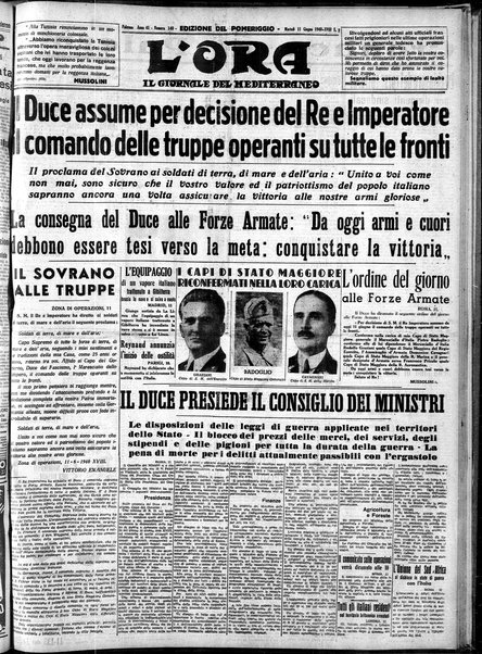 L'ora : corriere politico, quotidiano della Sicilia