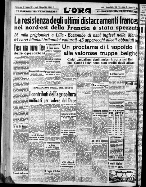 L'ora : corriere politico, quotidiano della Sicilia