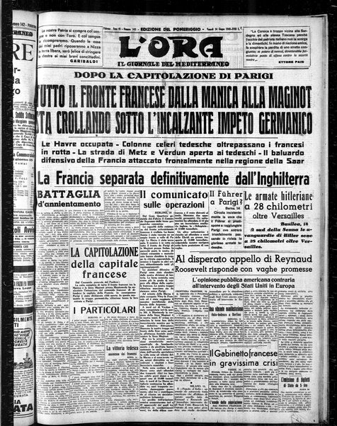 L'ora : corriere politico, quotidiano della Sicilia