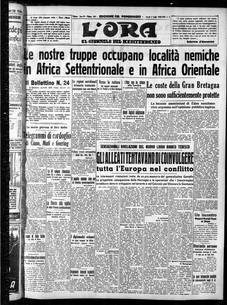 L'ora : corriere politico, quotidiano della Sicilia