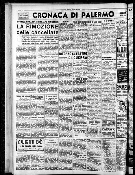 L'ora : corriere politico, quotidiano della Sicilia