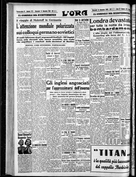 L'ora : corriere politico, quotidiano della Sicilia